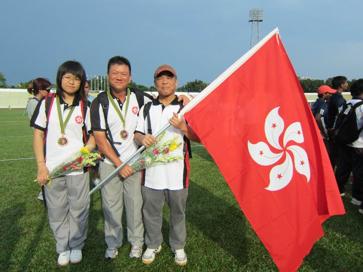 恭賀︰香港複合弓混合代表隊於2011年亞洲射箭大獎賽第三站(孟加拉)(2011年5月26日-6月1日)奪得隊際賽事銅牌